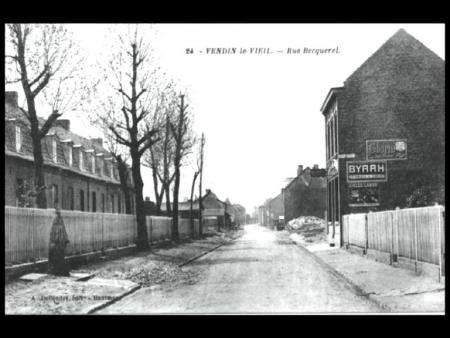La rue Becquerel en 1938
